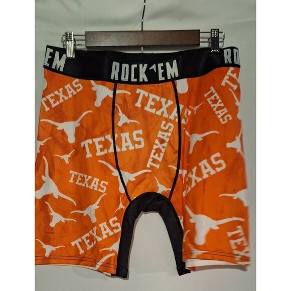 Rock EM Texas Longhorns Boxer Briefs Logo All-Over‎ Size Large - Picture 1 of 3